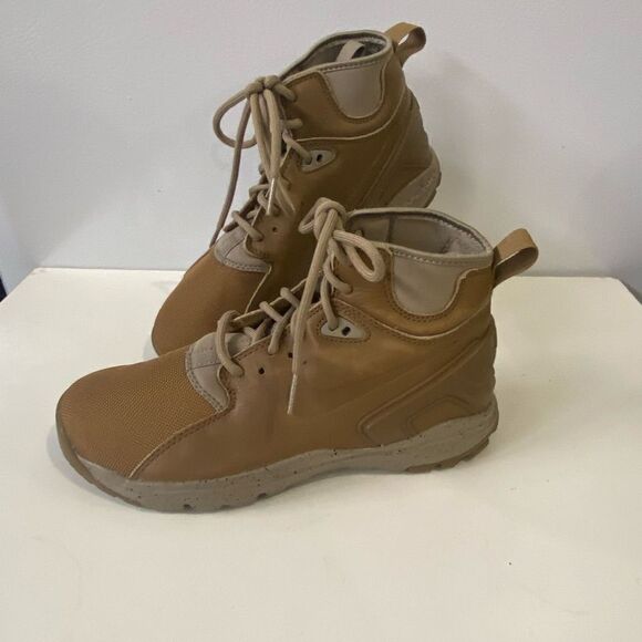Nike Koth Ultra Mid Top GS Youth Tan Leather Lace Up Boots 859411-201 Size 5 Sne - Picture 3 of 12